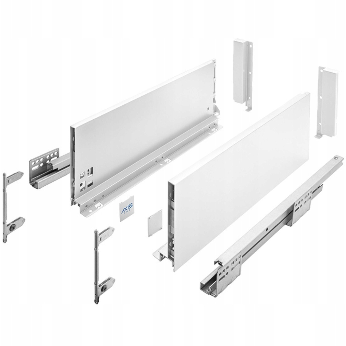 Szuflada Gtv Axis Pro Biała Pełen Wysuw Cichy Domyk B.wysoka L450 H200