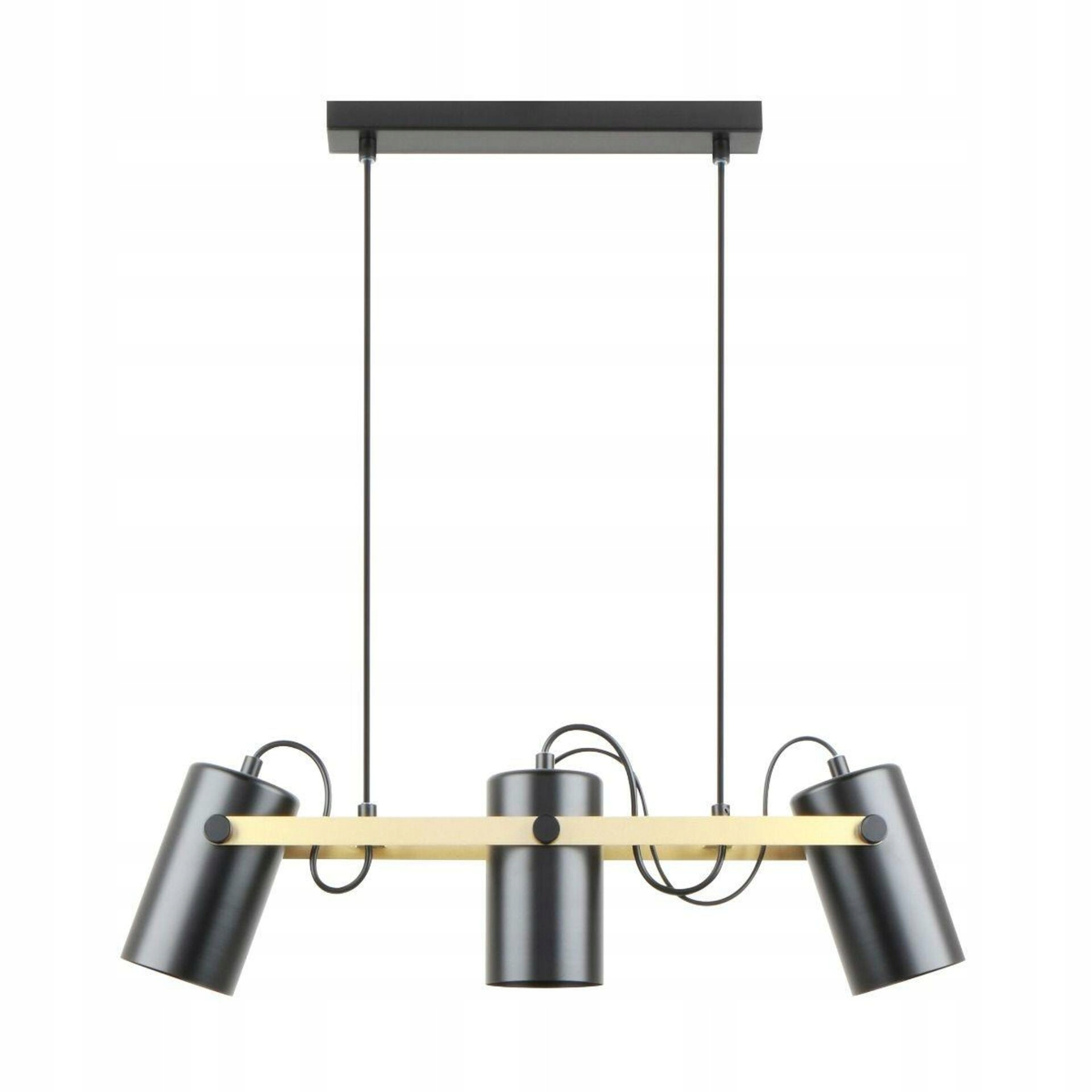 Zumaline A8162-3A Resi závěsné svítidlo matná černá-zlatá