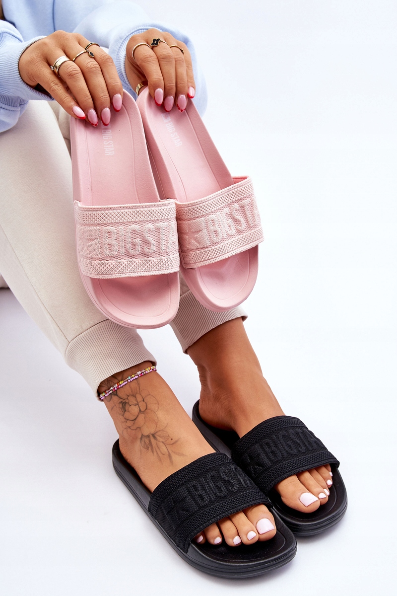 DAMSKIE MODNE KLAPKI BIG STAR LL274A158 CZARNE 38 Kolor czarny