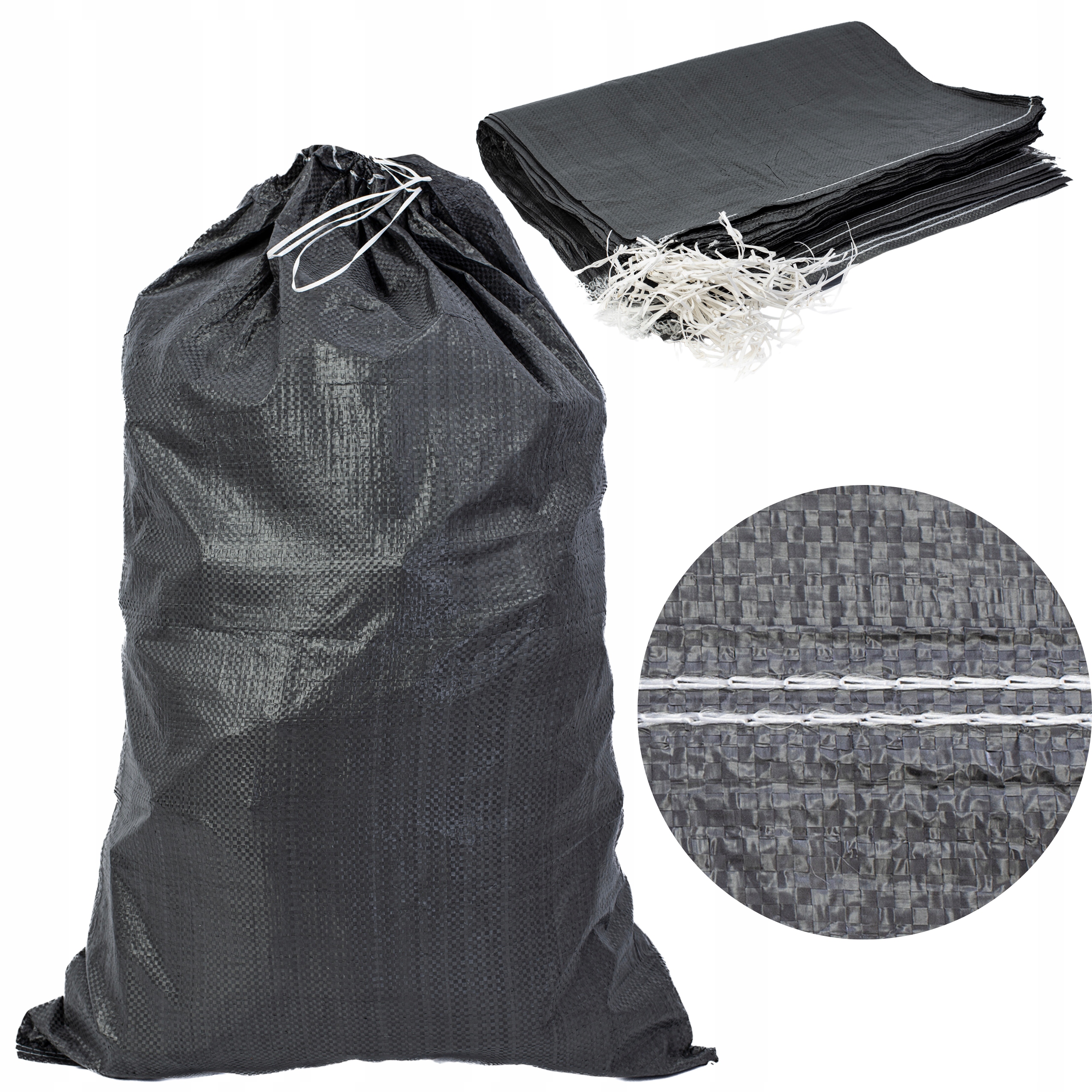 Worki na Węgiel Gruz 25kg Zaciąg 50szt MOCNE