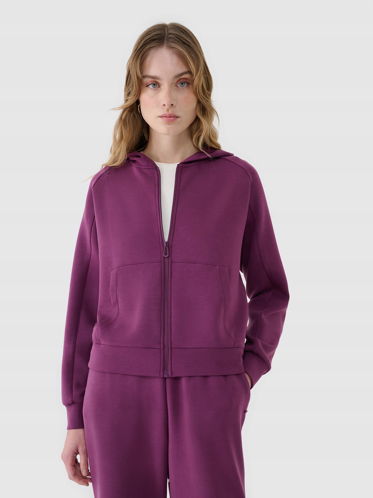 Tepláková Mikina 4F Rozepínací S Kapucí S TSWSF1577 SS25