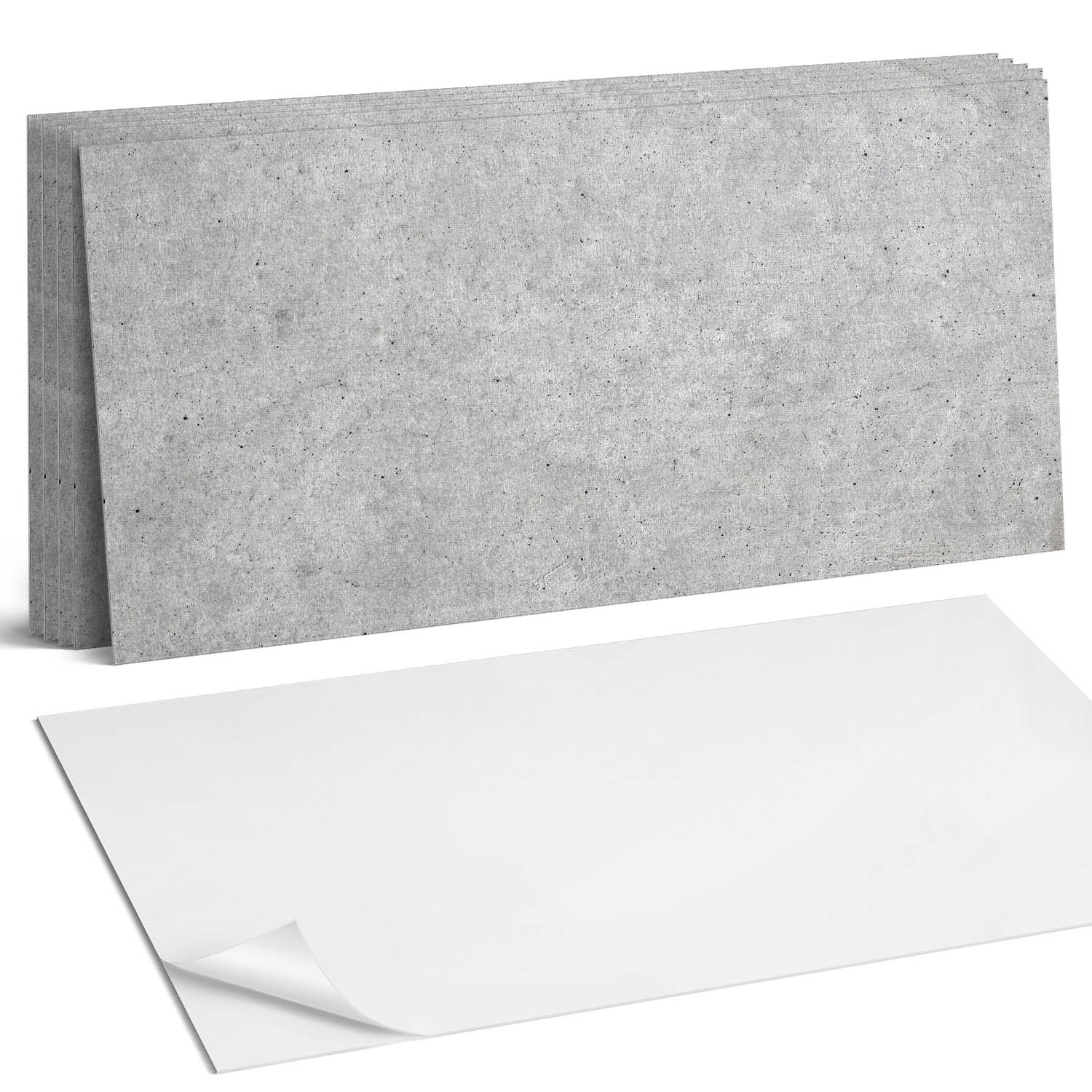 Dekoratívne vinylové dlaždice na stenu Grafika surového betónu 6 x 60 x 30 cm