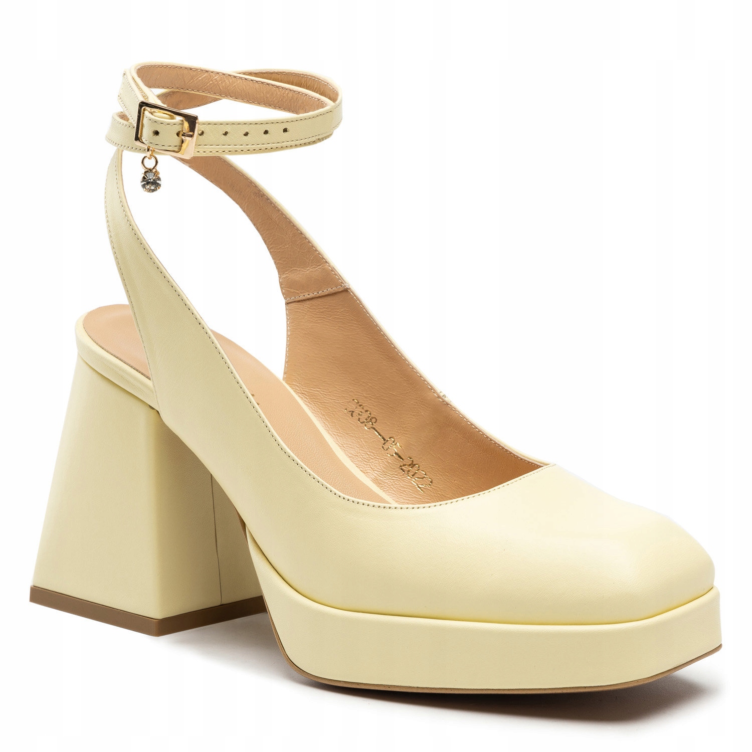 Sandały R.Polański 1491 Light Yellow Polina Lico