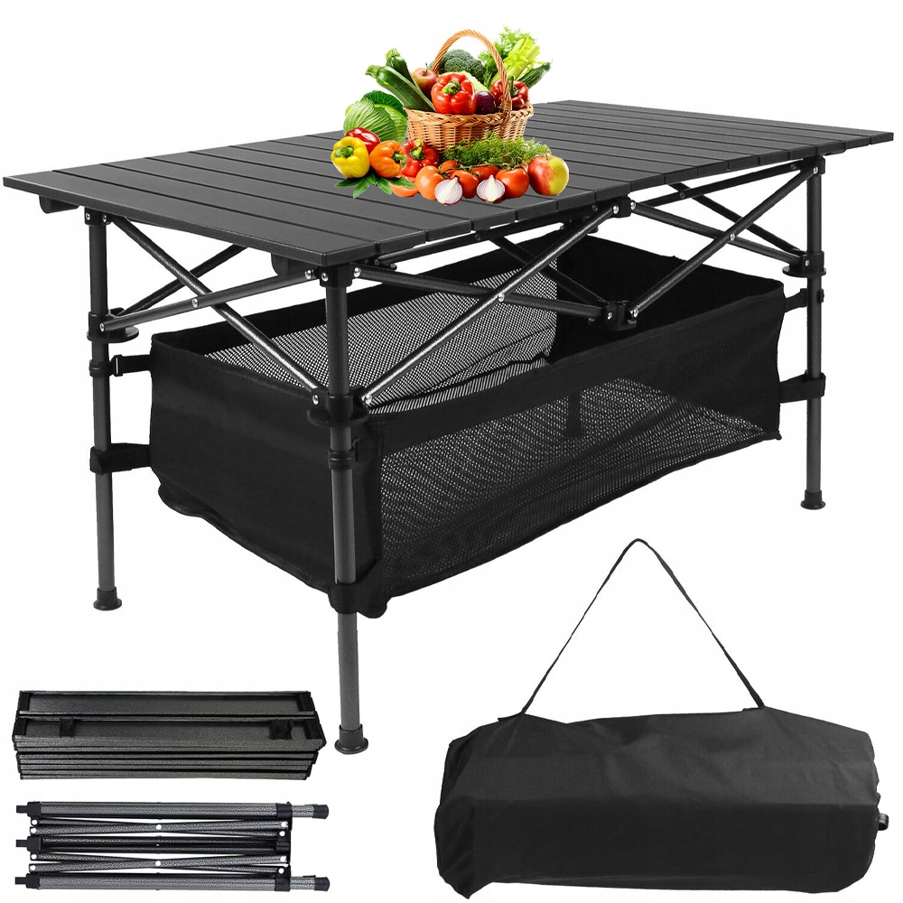 Stolik Składany Kempingowy Balkonowy Turystyczny Stoliczek Przenośny XXL