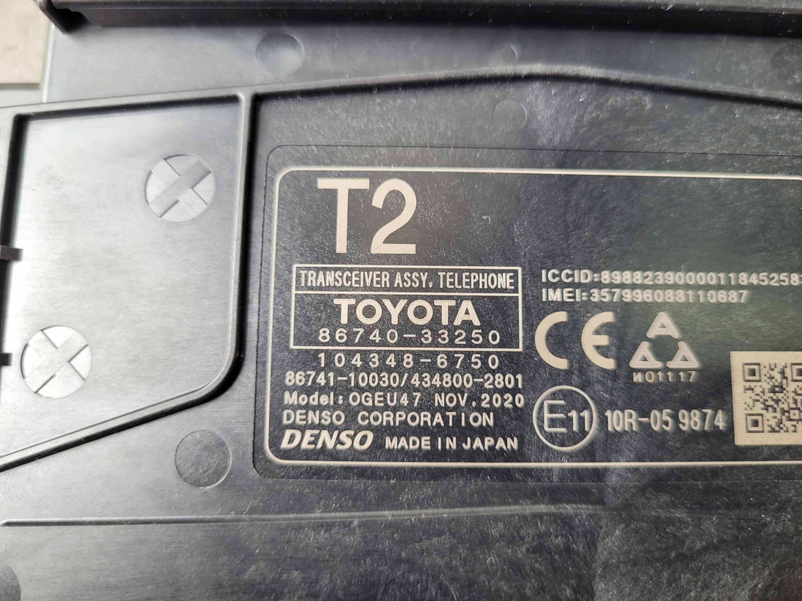 module control unit TELEFONU 86740-33250 LEXUS ES VII 7 300 H 2.5 HYBRID