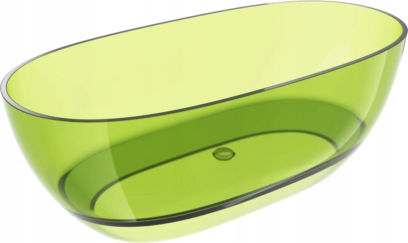 Wanna wolnostojąca transparentna 170x80 Mexen Pure lime żywica korek chrom