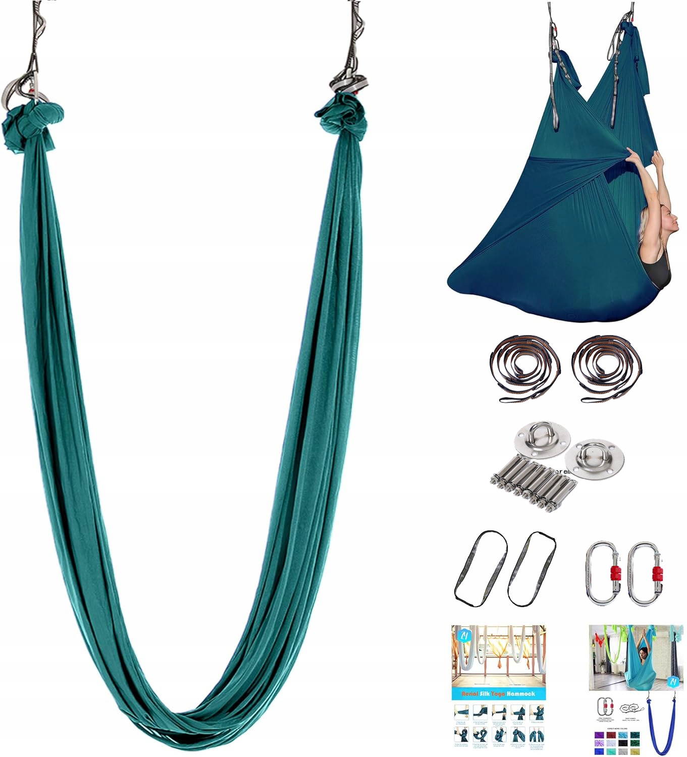 Hamak Szarfa Aerial Joga Chusta Do Ćwiczeń 280x500 Akrobatyczna Sensoryczna