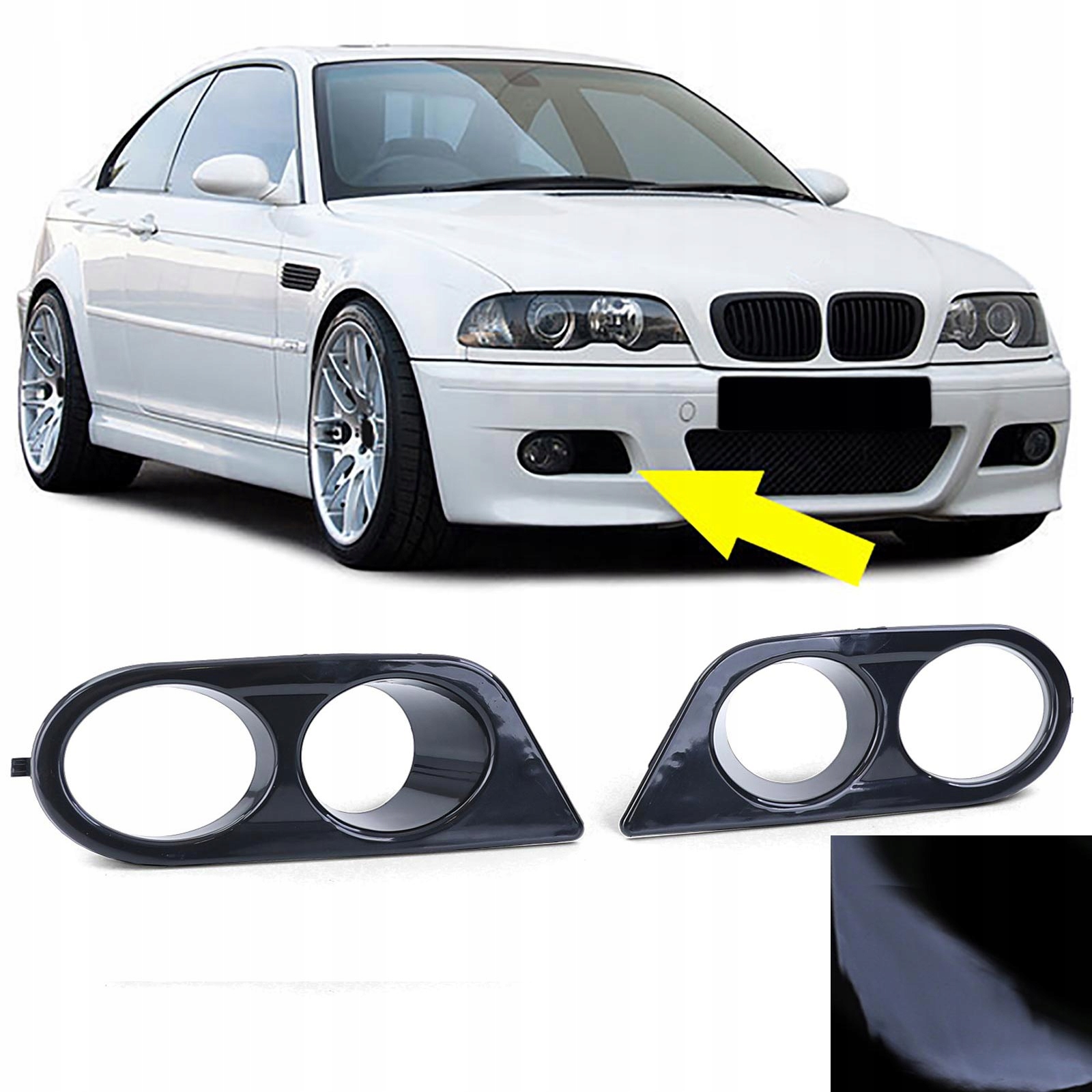 1a27dgks - Рамка решітка галогенна кришка BMW E46 M3 глянець