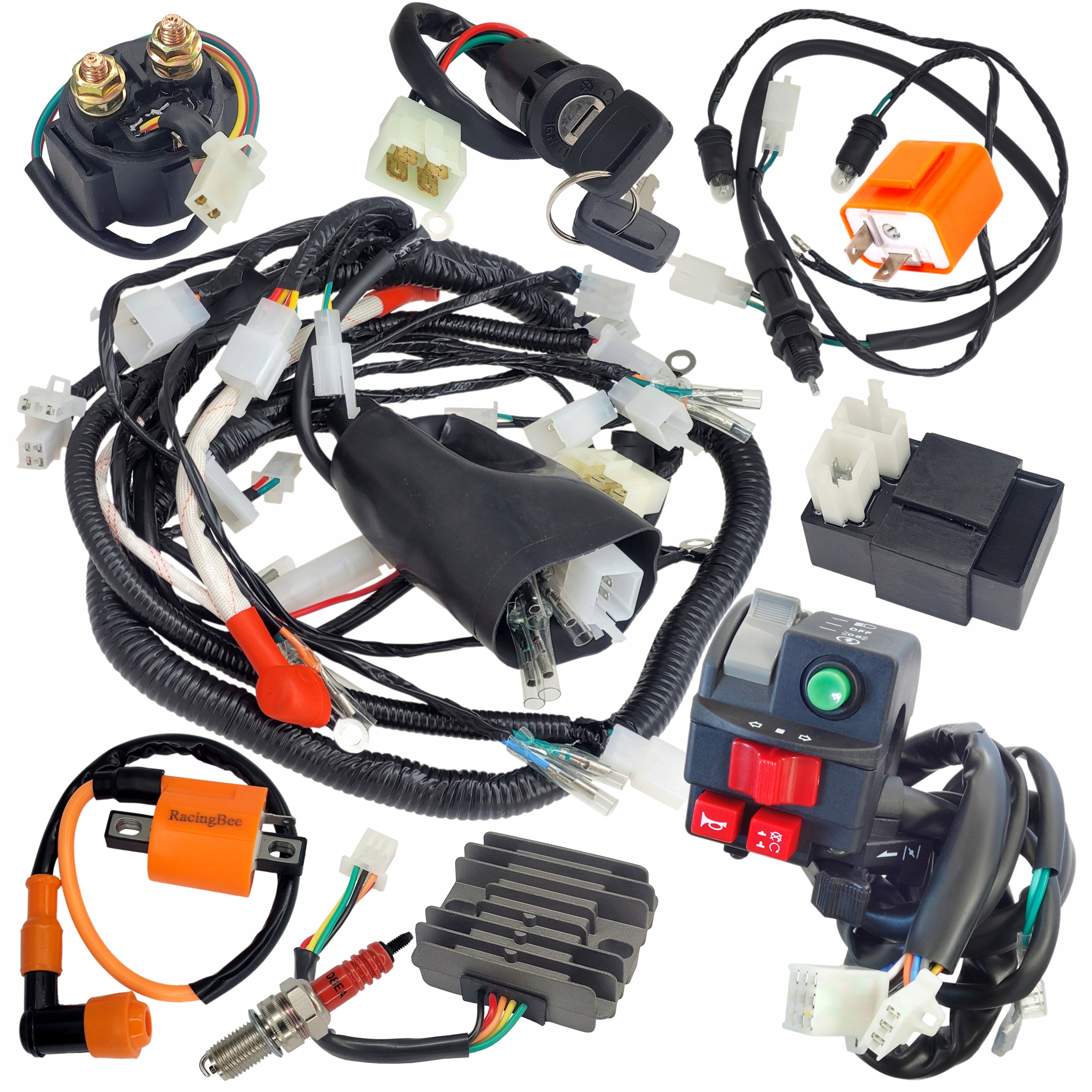 Instalacja Elektryczna Wiązka Cewka Moduł kpl Atv Quad Bashan Eagle Schemat