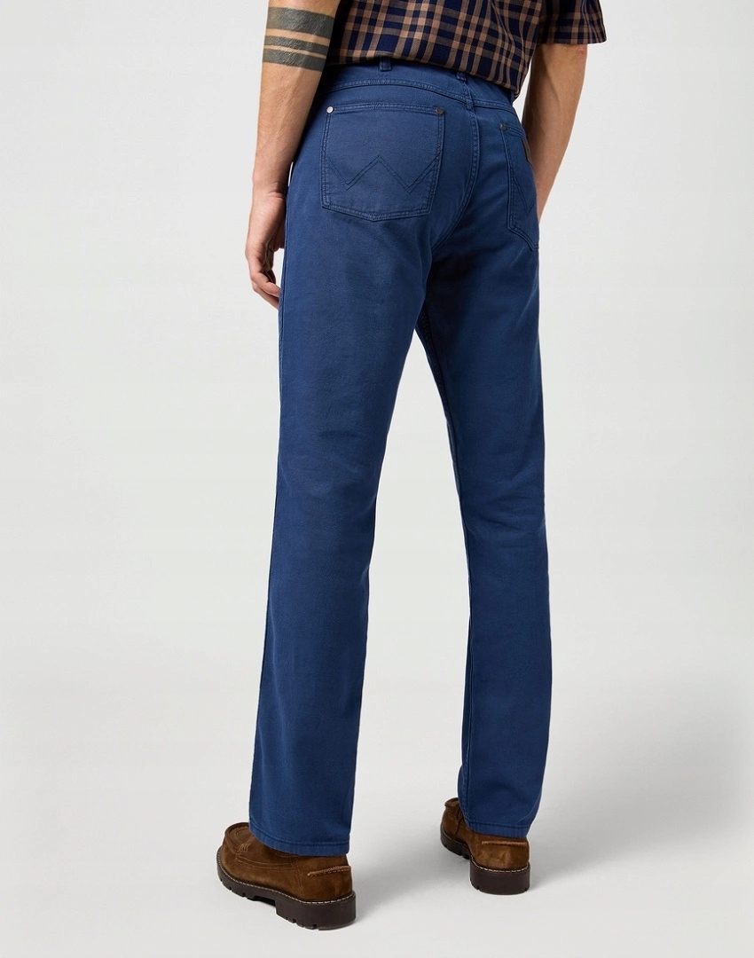 Pánské jednoduché džínové kalhoty Wrangler Greensboro Navy 112362441 33/32