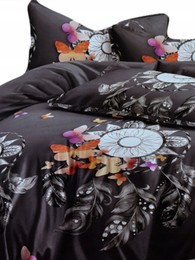 POŚCIEL 3d140x200 SATYNA BAWEŁNIANA 4cz.NOWE WZORY Wymiary kołdry 140x200cm