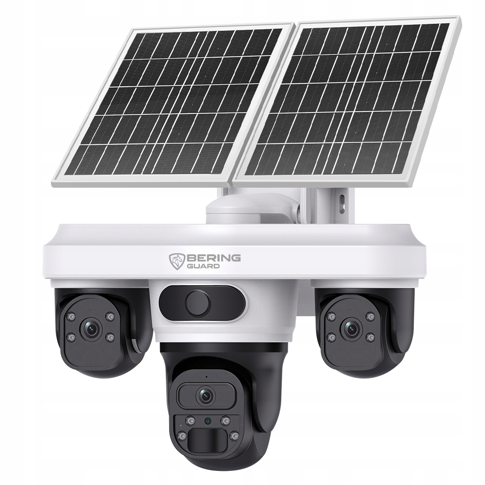 3 Kamery Solární Gsm Karta Zoom Sim 8MP 3 Objektivy Bering Guard Panoramatická