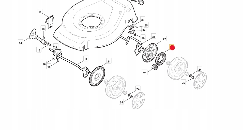 Wieniec zębaty koła kosiarki Stiga D=200 Typ zębatka