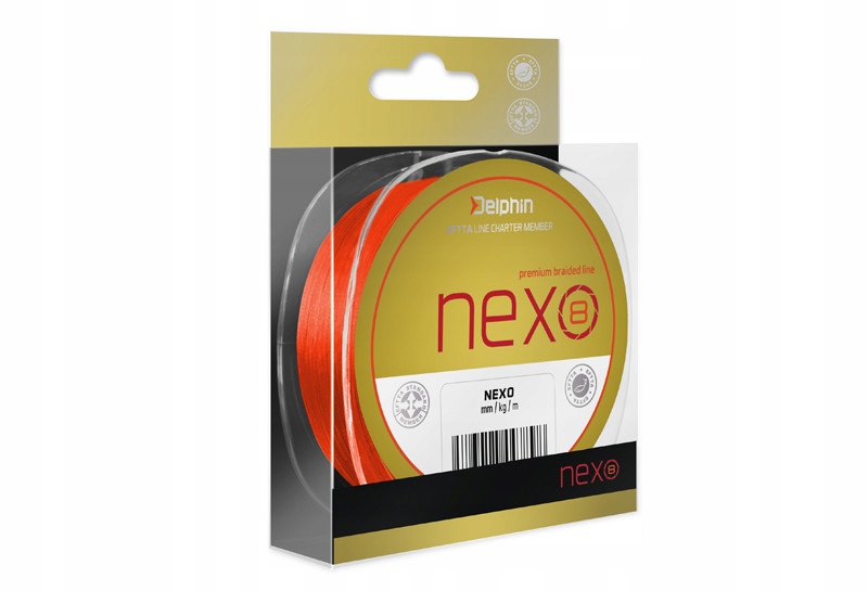 Plecionka Delphin Nexo X8 0,25 mm 18,9 kg 130 m Pomarańczowa fluo
