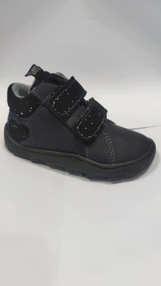 Trzewiki Mazurek Te-por 1376 Ametyst Black Dots barefoot na rzepy roz.25