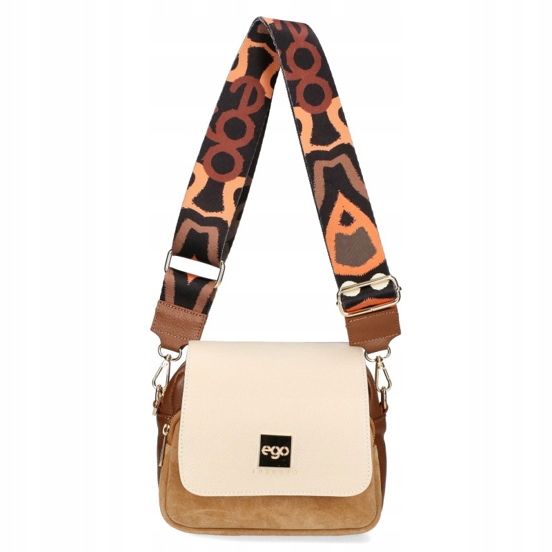 Dámská kožená kabelka Ego Crossbody Kabelka Přes Rameno Premium Pásek Logo