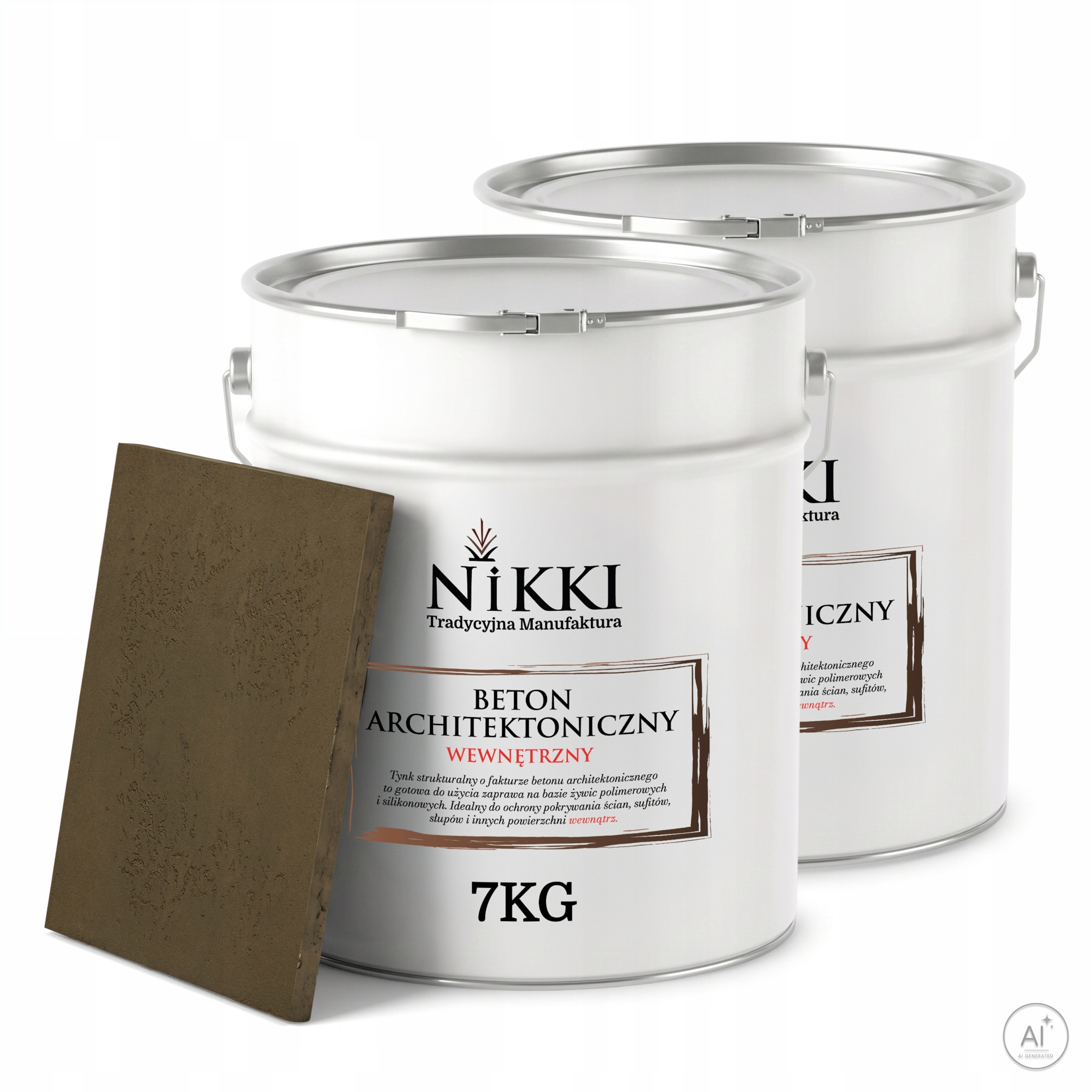 Dekorativní omítka se strukturou Betonu Vnitřní 2 x 7 kg Khaki Tmavý F456 Uv