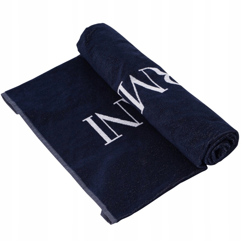 Emporio Armani značkový plážový a kúpací uterák Novinka Navy Blu