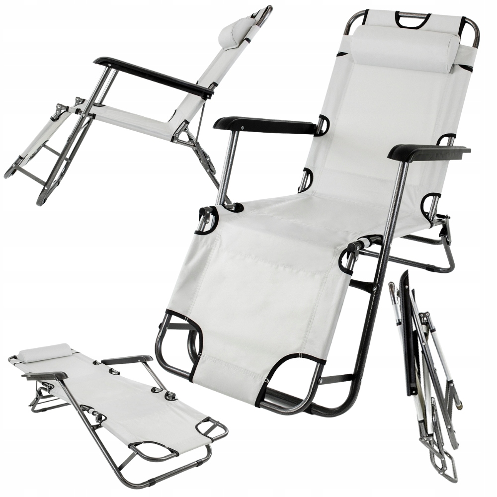 Fotel leżak plażowy turystyczny ogrodowy składany zero gravity dzień oj