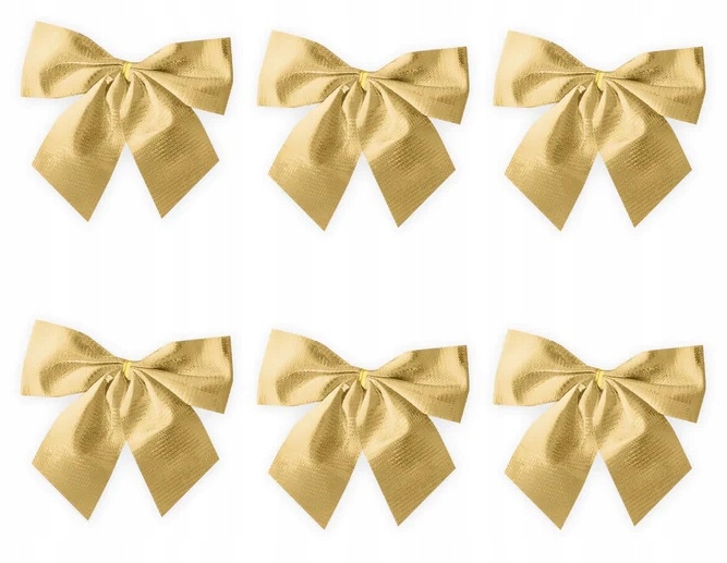 

Kokardy złote świąteczne do prezentów na choinkę 6