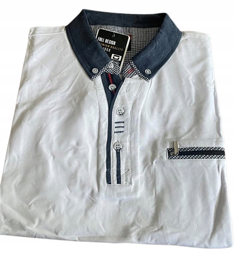 KOSZULKA POLO DŁUGI RĘKAW MĘSKA BAWEŁNA 3XL Wzór dominujący inny wzór