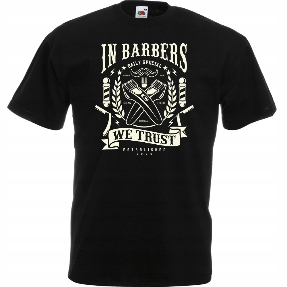 

Koszulka barber wąsy maszynka brodacz S czarna
