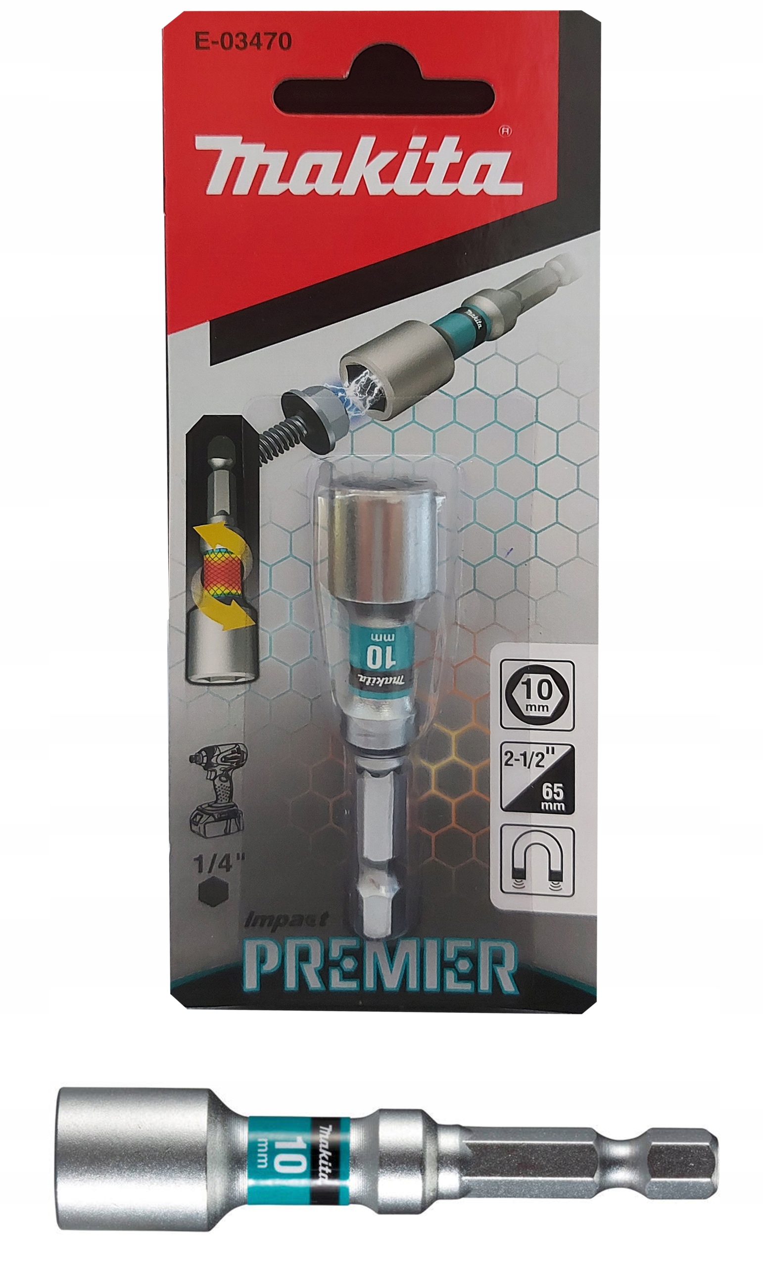 

Udarowy klucz nasadowy 10mm 1/4'' Farmer Makita