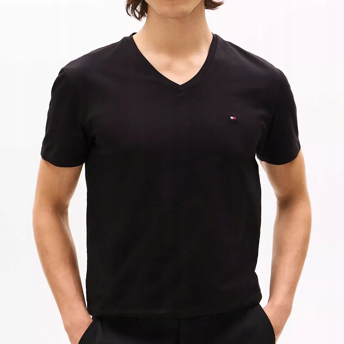 Tričko Tommy Hilfiger bavlněné černé klasické pánské XL (nové)