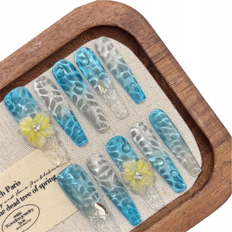 Umělé nehty Tipsy Press On Nails Cat Eye Ombre 10 kusů Hand Made, Xs