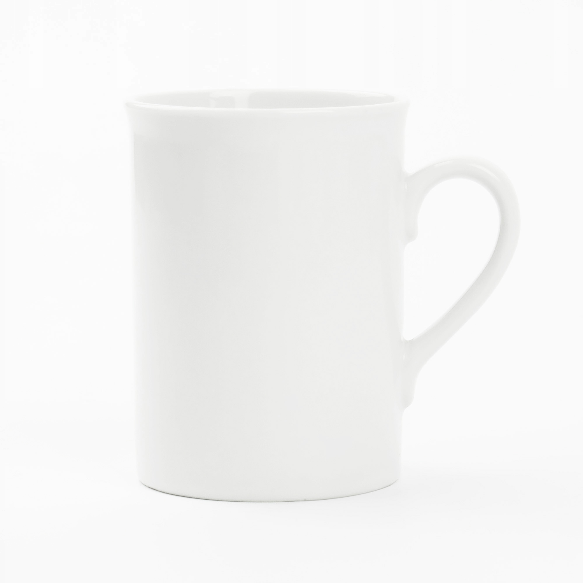 KUBEK PORCELANOWY GŁADKI BIAŁY 290ML UNIWERSALNY Z UCHEM NA KAWE HERBATE
