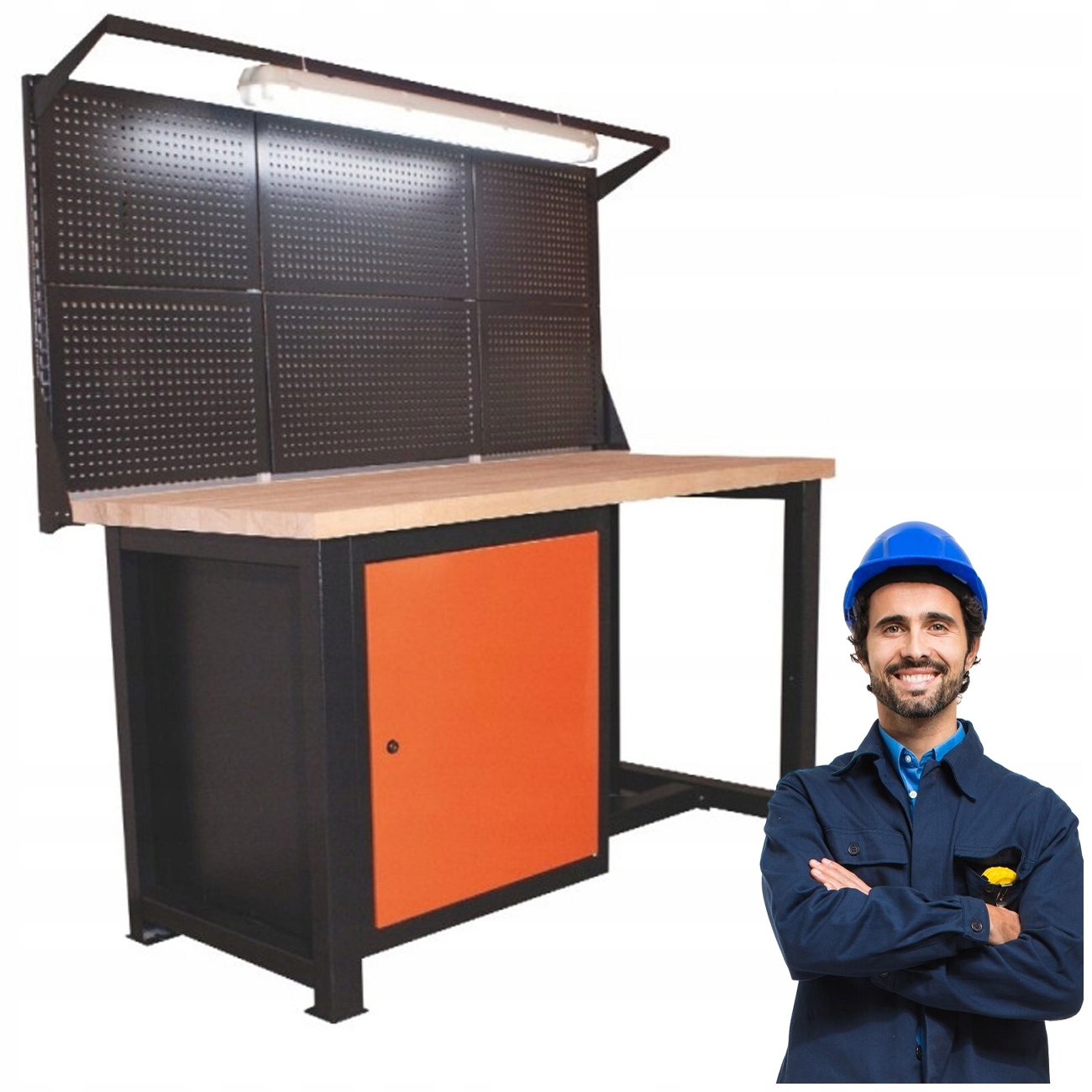 Kovový Garážový Pracovní Stůl, Silný, Průmyslový, Pro Dílnu 145X68X83