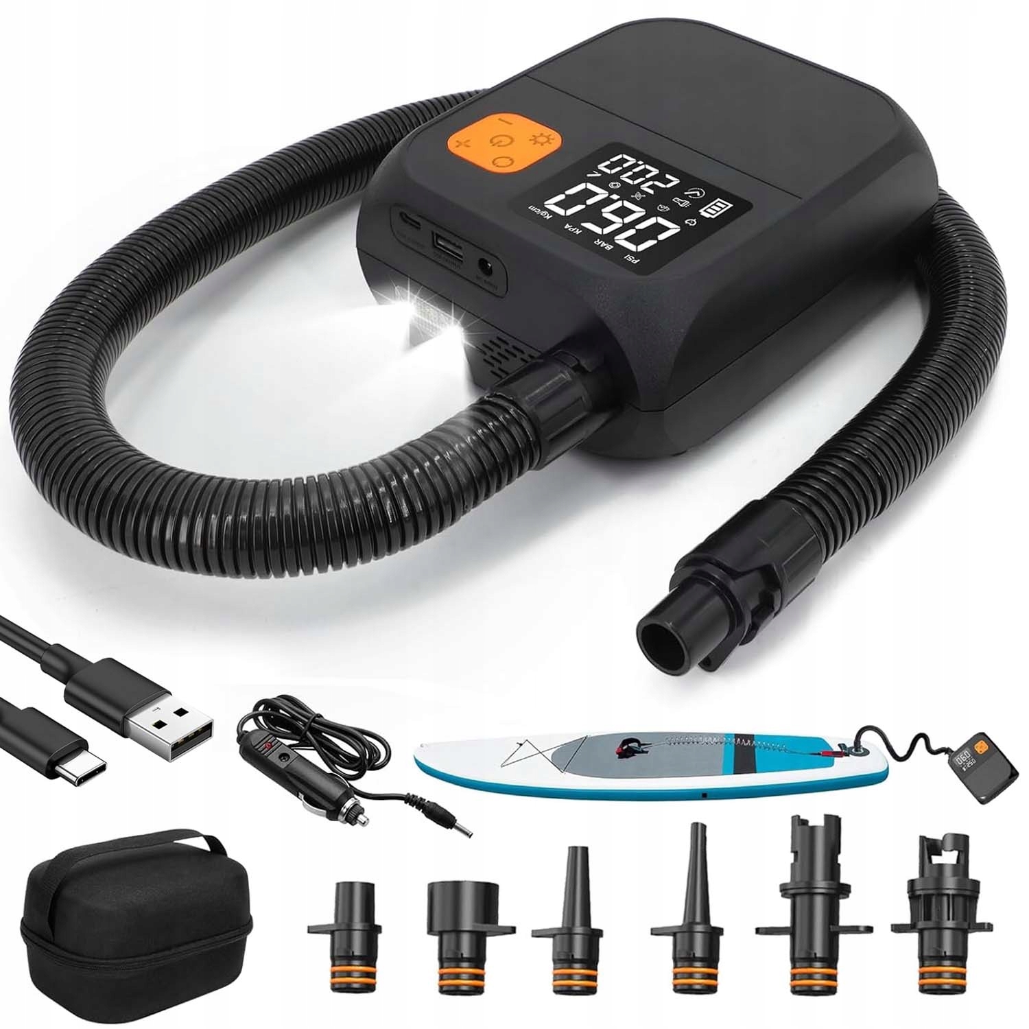 Elektrická Pumpa Pro Paddleboardy Rychlá Pro Sup-a Akumulátorový Dmychadlo