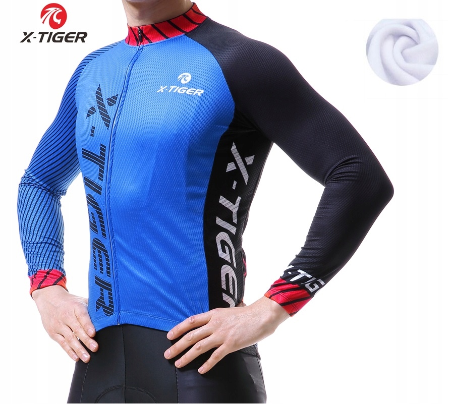 OCIEPLANA BLUZA ROWEROWA MĘSKA X-TIGER TERMICZNA IZOLACJA ODDYCHALNOŚĆ 4XL Materiał dominujący poliester