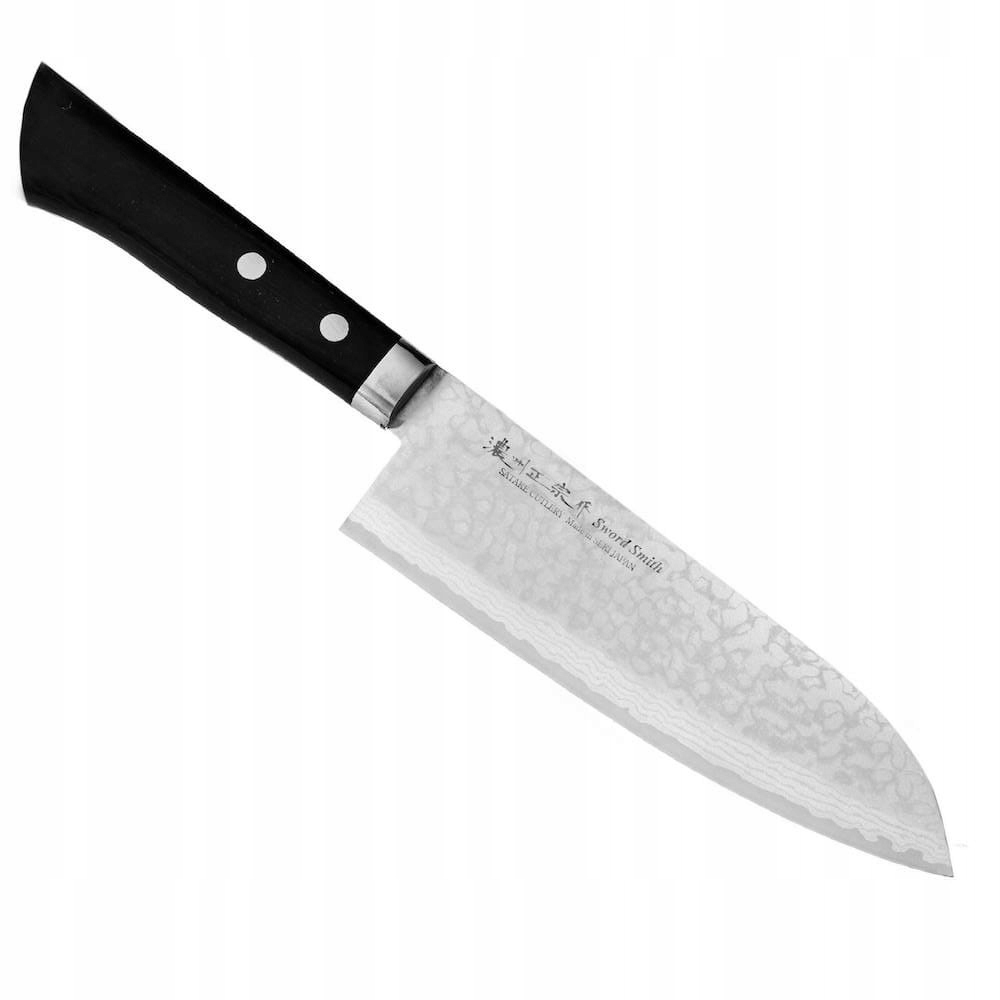 Satake Unique Sai VG-10 Japonský kuchynský nôž Santoku na zeleninu 60 Hrc 17 cm