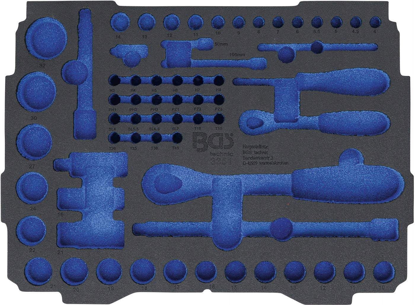 Bgs 3351 Wkładka piankowa do art. BOXSYS1 2 Marka BGS Technic