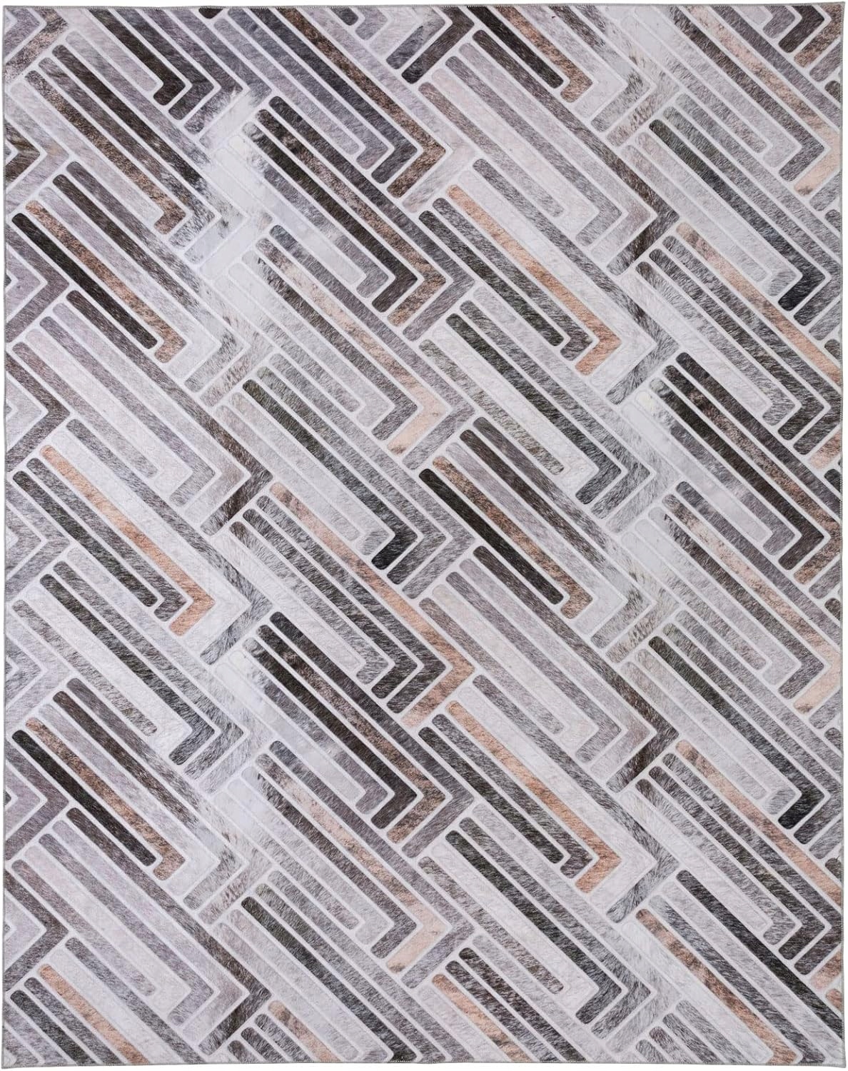 Moderný Koberec S Krátkymi Vlasmi Protišmykový Geometrický 190 x 280 CM