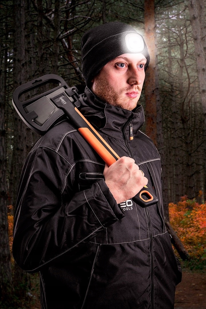 CZAPKA Z LATARKĄ LED Neo Tools ZIMOWA USB BATERIA Model 81-621