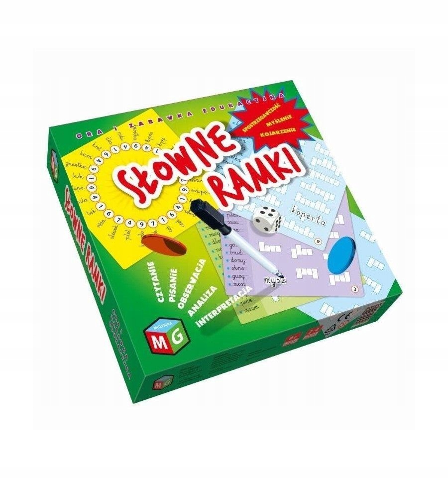 SŁOWNE RAMKI GRA EDUKACYJNA DLA DZIECI CZYTANIE PISANIE ZABAWA