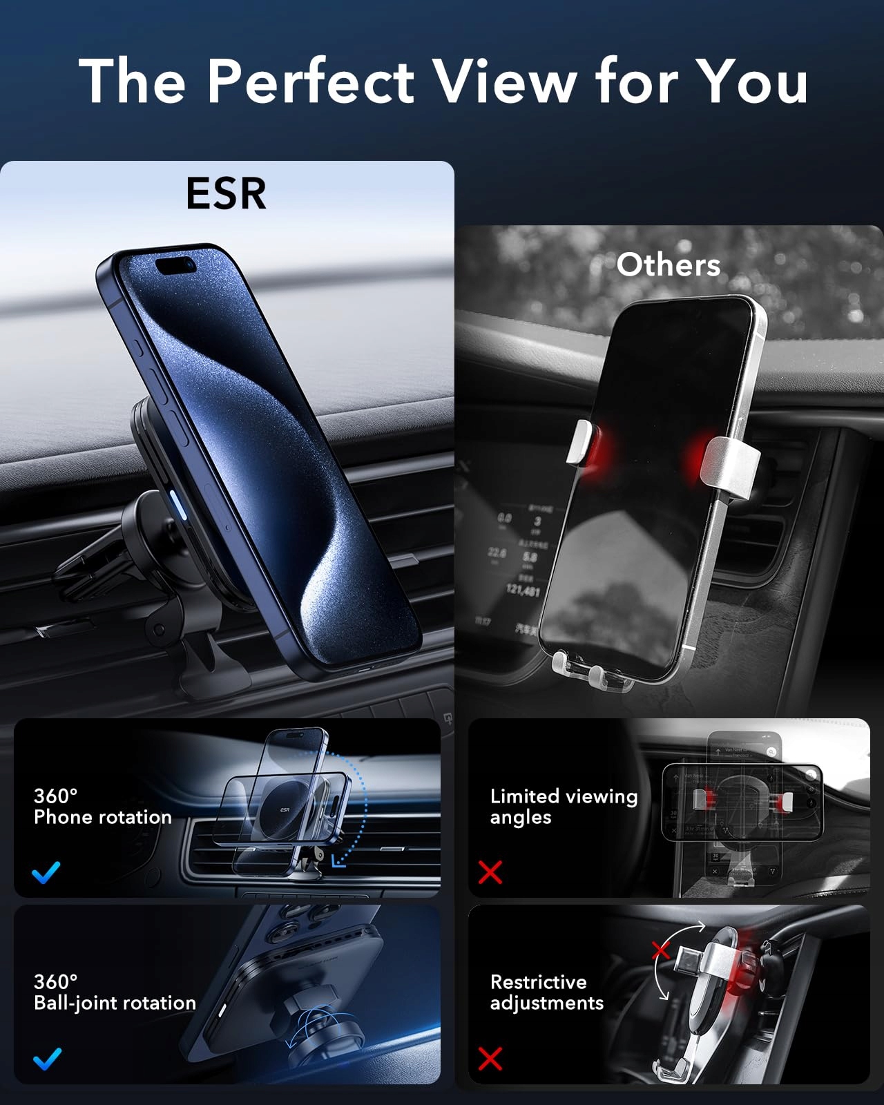 ESR Magnetyczny Uchwyt Qi2 15W z Ładowaniem do iPhone 16/15/14/13/12 — miniatura 9