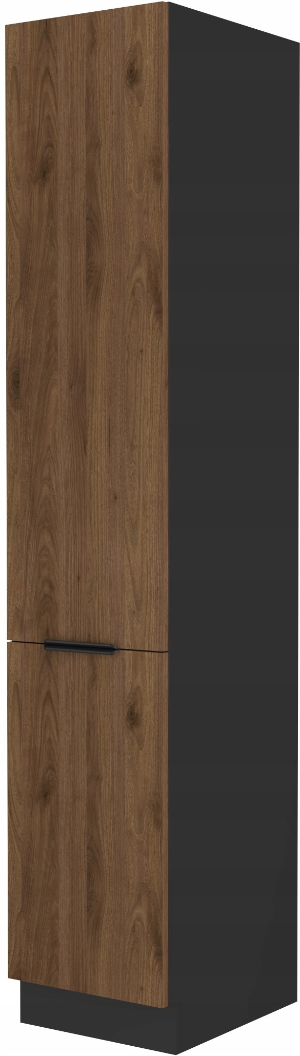 Kuchyňská Skříňka Stojící, Vysoký Komín, Hospodářský Sloupek, Ořech, Černá, 40 CM