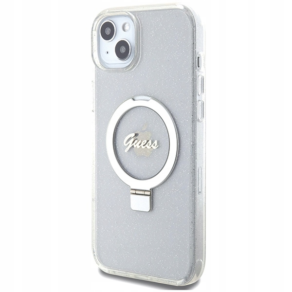 Pouzdro Guess GUHMP15MHRSGSD Apple iPhone 15 Plus 14 Plus pevné pouzdro Ring Stan