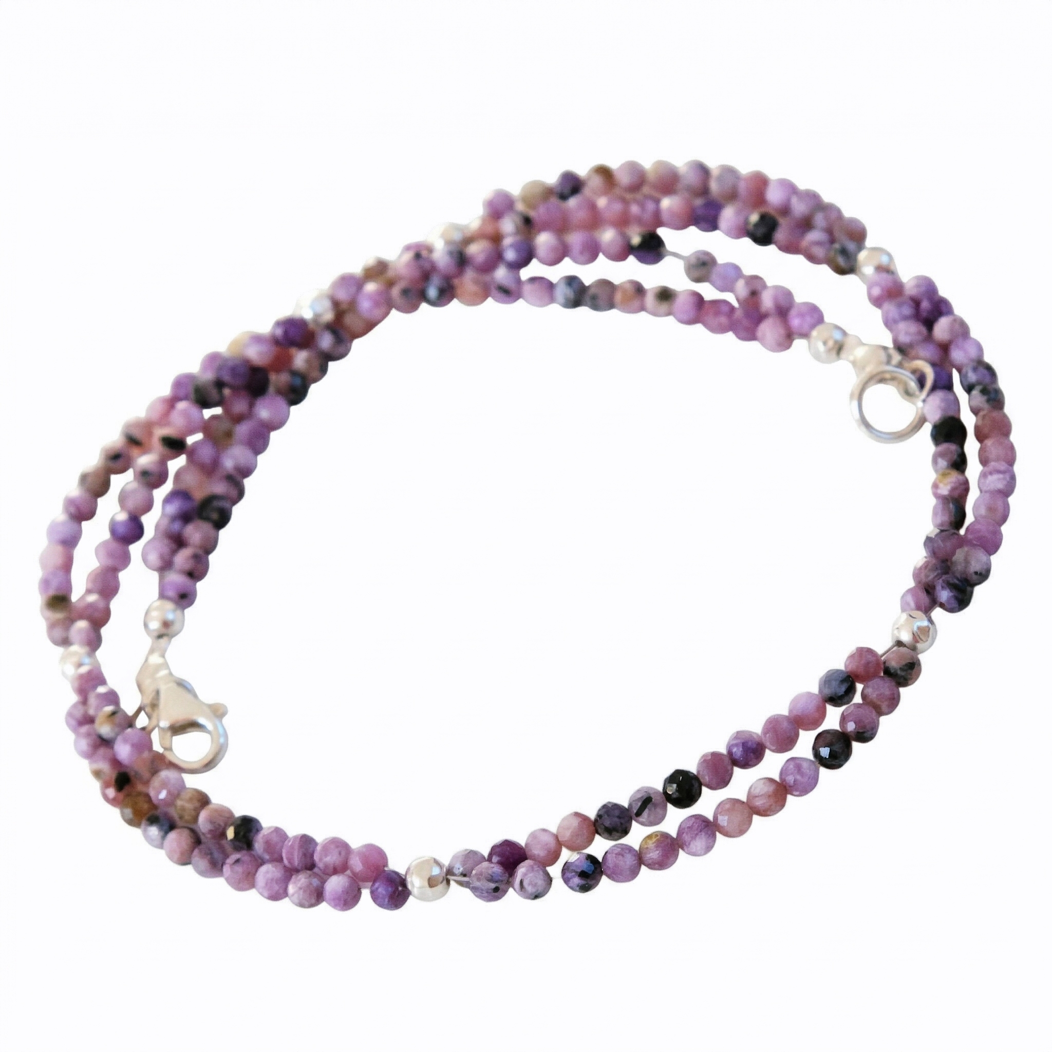 Kolia Choker Čaroit Přírodní Stříbro 925 Dárek pro manželku kamarádky