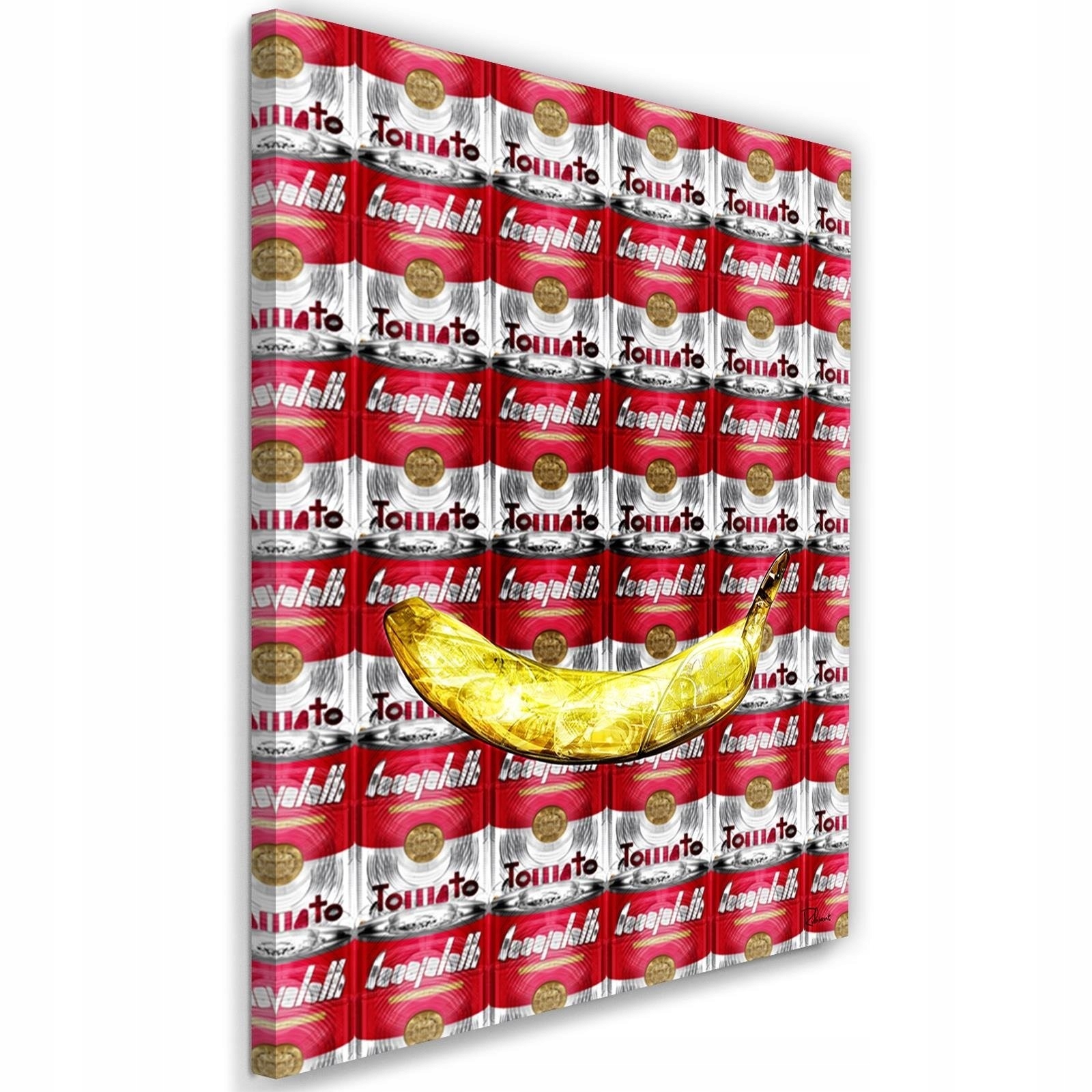 Obraz na plátně Banán a plechovky rajčat 40x60