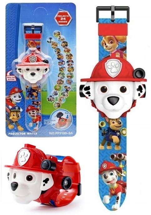 

Psi Patrol Marshall Zegarek 3D Z Projektorem