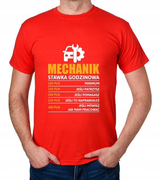 

koszulka Mechanik stawka godzinowa prezent