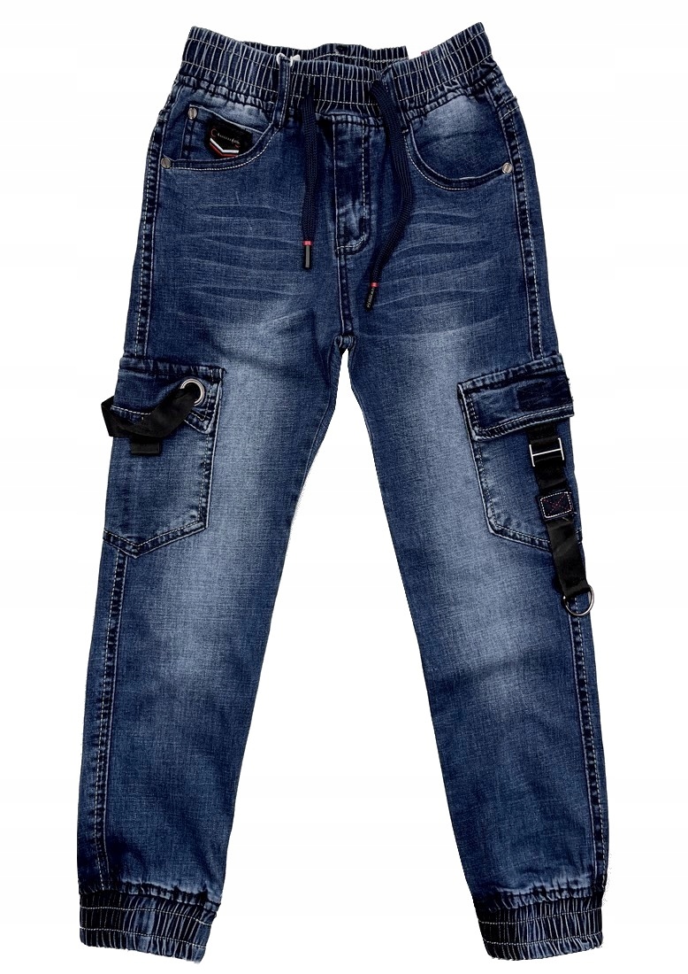 

Spodnie jeans Joggery Bojówki r 8 122/128 cm