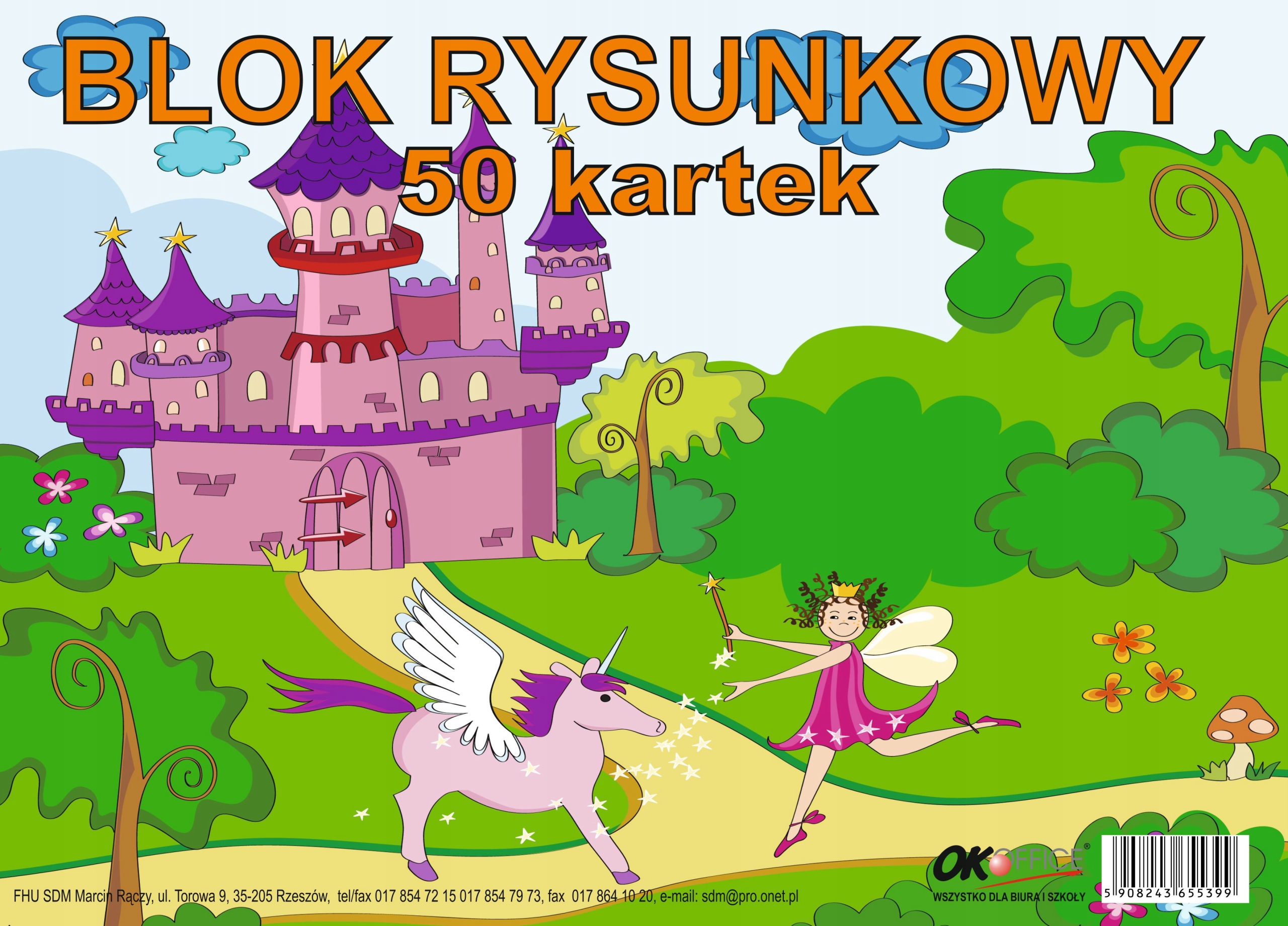 Blok Rysunkowy A4 50 kartek Biały EAN (GTIN) 5908243655399