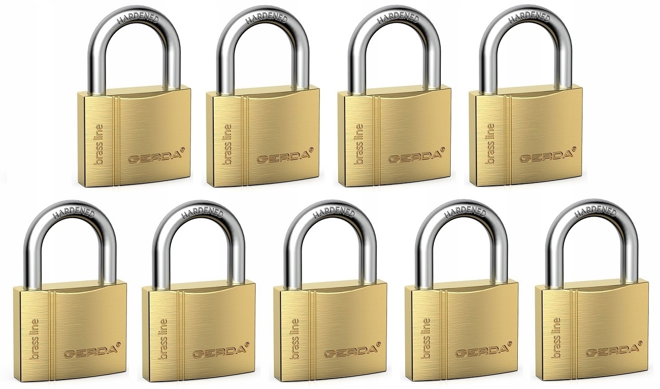 

Gerda Brass Line 9 Kłódki System Jednego Klucza 40