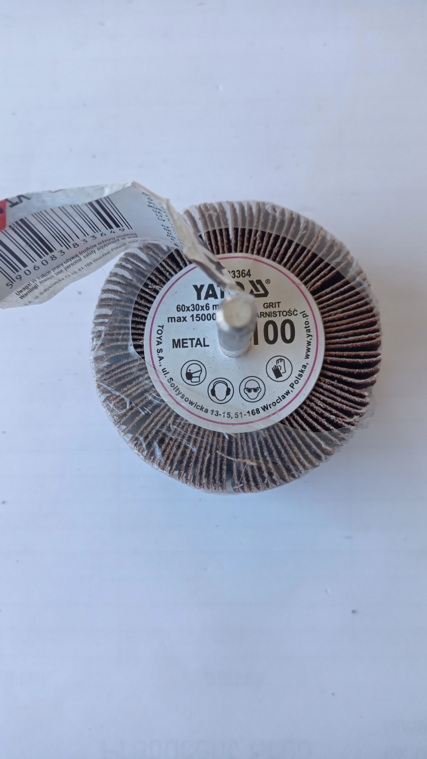 ściernica listkowa trzpieniowa 60x30x6 gr.100 Yato