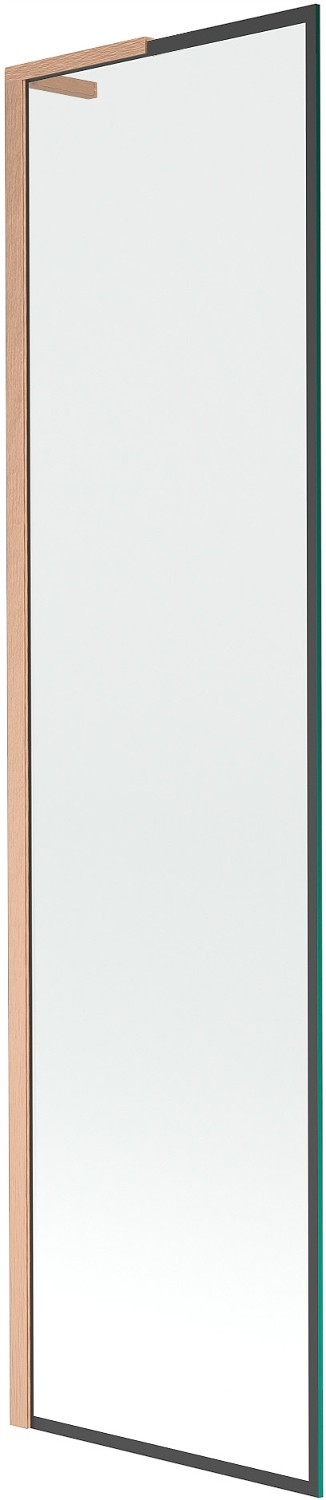 Mexen Next L vanová zástěna 1-křídlová 50 x 150 cm, černý vzor, kartáčovaná